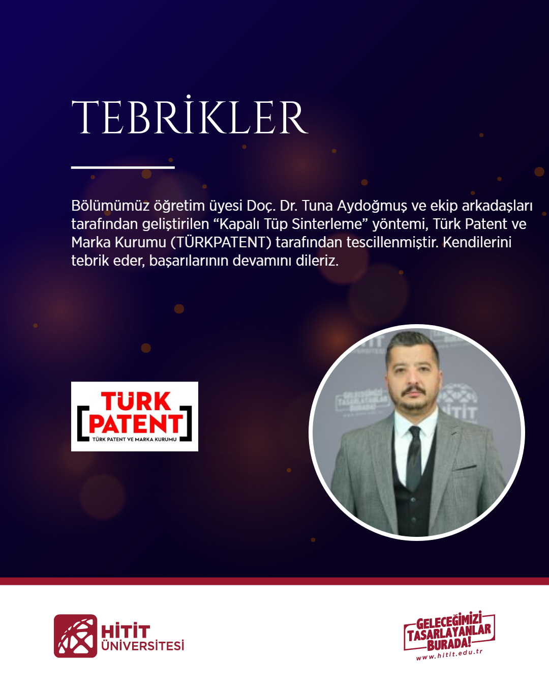 Patent Tebriği [Doç. Dr. Tuna AYDOĞMUŞ]